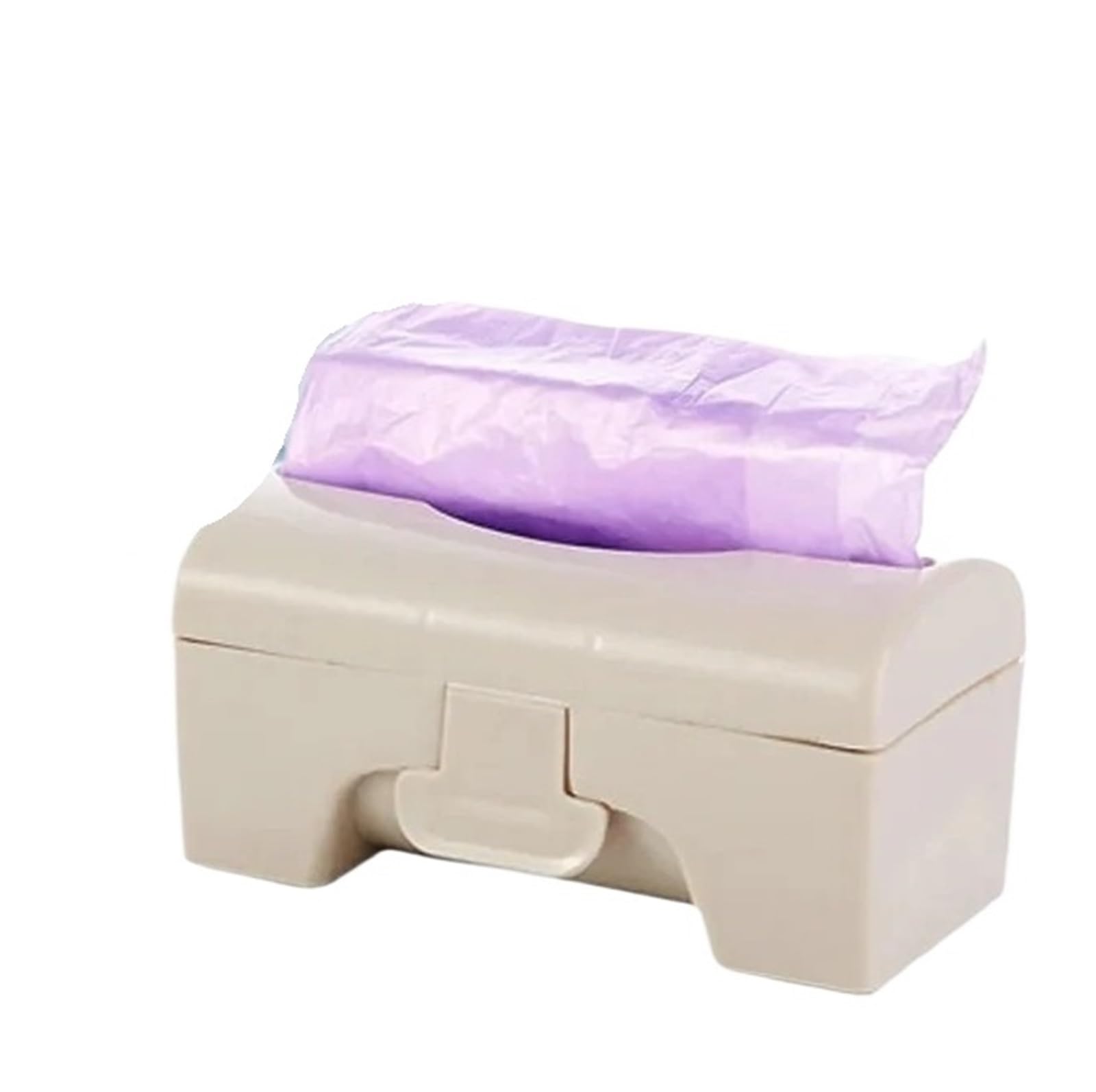 Caja de Almacenamiento Bolsas Basura, dispensador for Cocina, baño, Soporte for comestibles montado en la Pared, contenedor plástico for, 5 uds para Cocina y Baño(Beige)