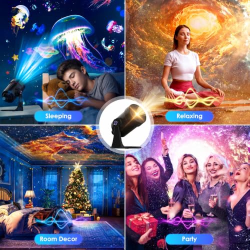 Image of [White Noise] Galaxy Projector, 28 Soothing Sounds Star Projector Sound Machine, Solar System Space Planetarium Projector Night Light, Room Decor for Ceiling Bedroom Kids Adults Sleep Trainer