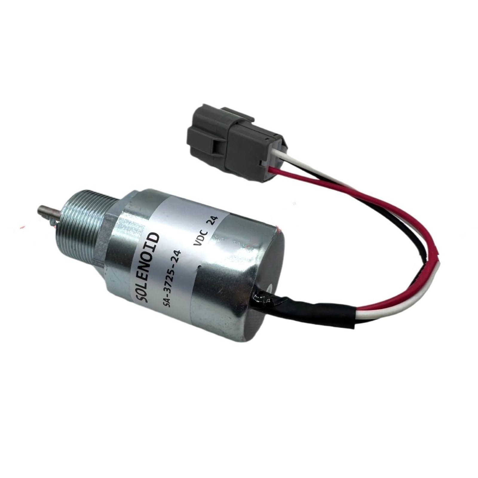 Solenoide de corte de combustible Solenoide de control del acelerador de 24 V, válvula solenoide de corte de combustible SA-3725-24, compatible con motores M/T/SUB/SH/L