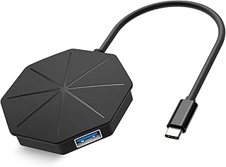 USB 3.0 Hub, 4-Port USB C to USB Hub Multi USB Port Expander Dongle USB Extension Multiport Adapter Portable Data USB Splitter for Laptop, PC, Xbox, Flash Drive, Printer, Camera, Keyborad Mouse