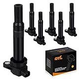 6Pcs Ignition Coil Pack Replacement for Hyundai Santa Fe, Compatible with Kia Magentis Optima Rondo 2.7L V6 C1567 UF-558 UF558