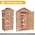 SOCOME 66" Outdoor Storage Shed with Double Doors, Large Wooden Capacity Storage Tool Cabinet Box with Waterproof Roof, Garden Wood Tool Shed for Yard Deck Lawn Farmland (Cherry)