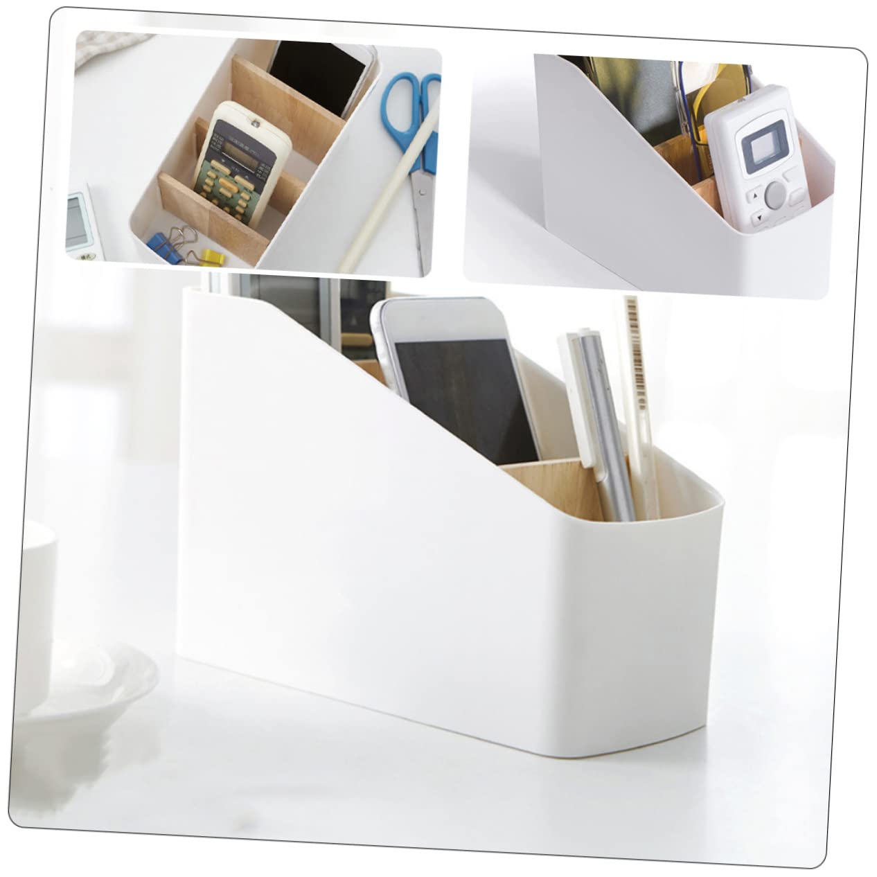 Veemoon 2 Stück Fernbedienungs Organizer mit Multi Design Praktische Aufbewahrungsbox für Schreibtisch und Wohnzimmer Vielseitig für Kosmetik Schreibwaren und Stabil und Platzsparend