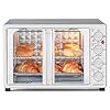 Elite Gourmet ETO4524 45L Countertop Convection Toaster Oven, French Doors, Adjustable Temperature & Timer, Bake, Roast, Broil, Toast, Includes Baking Pan, Rack, Rotisserie, Stainless Steel