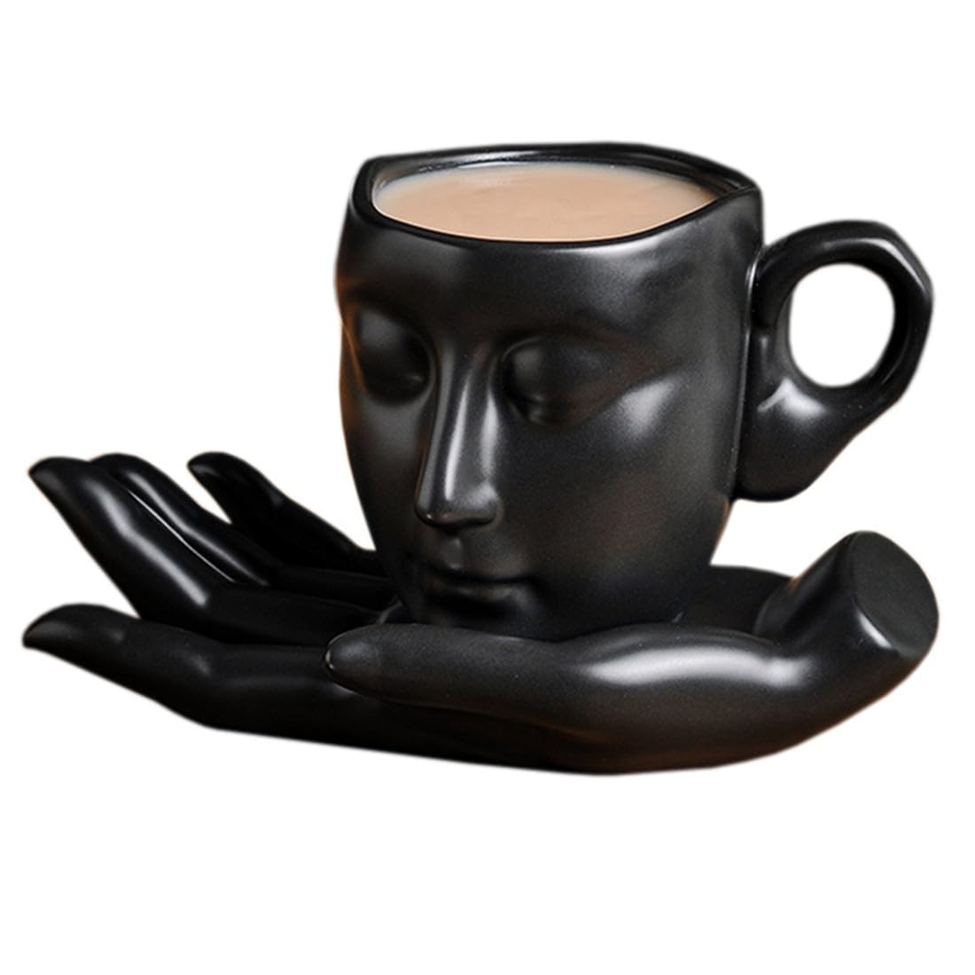 BizimHesap Kissing Cappuccino Cups and Saucer Set Coffee Set Coffee Cups Ceramic Engagement Gifts Wedding Gifts for Bride and Groom Mr and Mrs Gifts for Couple China Tea Cup Wedding Gifts for Couple