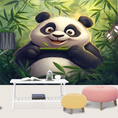 Impression HD de prestige pour ce decor mural panda geometrique