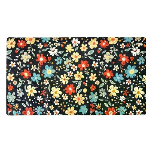 Tapete antideslizante para bañera extralargo floral y fácil de limpiar para adultos 2