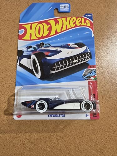 Hot Wheels Chevroletor Treasure Hunt Track Aces, Chevrolet Die-Cast Car, 1:64 Scale, Blue - image 5
