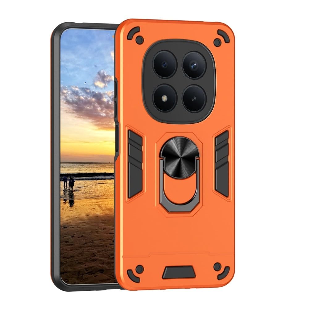 Coque Xiaomi Redmi Note 14 4G robuste orange silicone rigide finition mate - 8