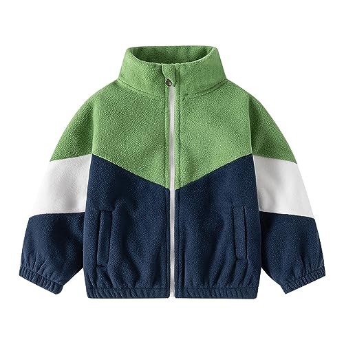Toddler Boys Girls Fall/Winter Standing Collar Zipper Jacket with Pockets Elastic and Cuffs Coat Winter Jacket