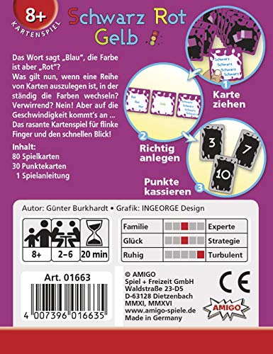 Amigo Spiel + Freizeit 1720 1663 - Schwarz Rot Gelb, Kartenspiel, 7 Jahre to 99 Jahre – Ansicht 3