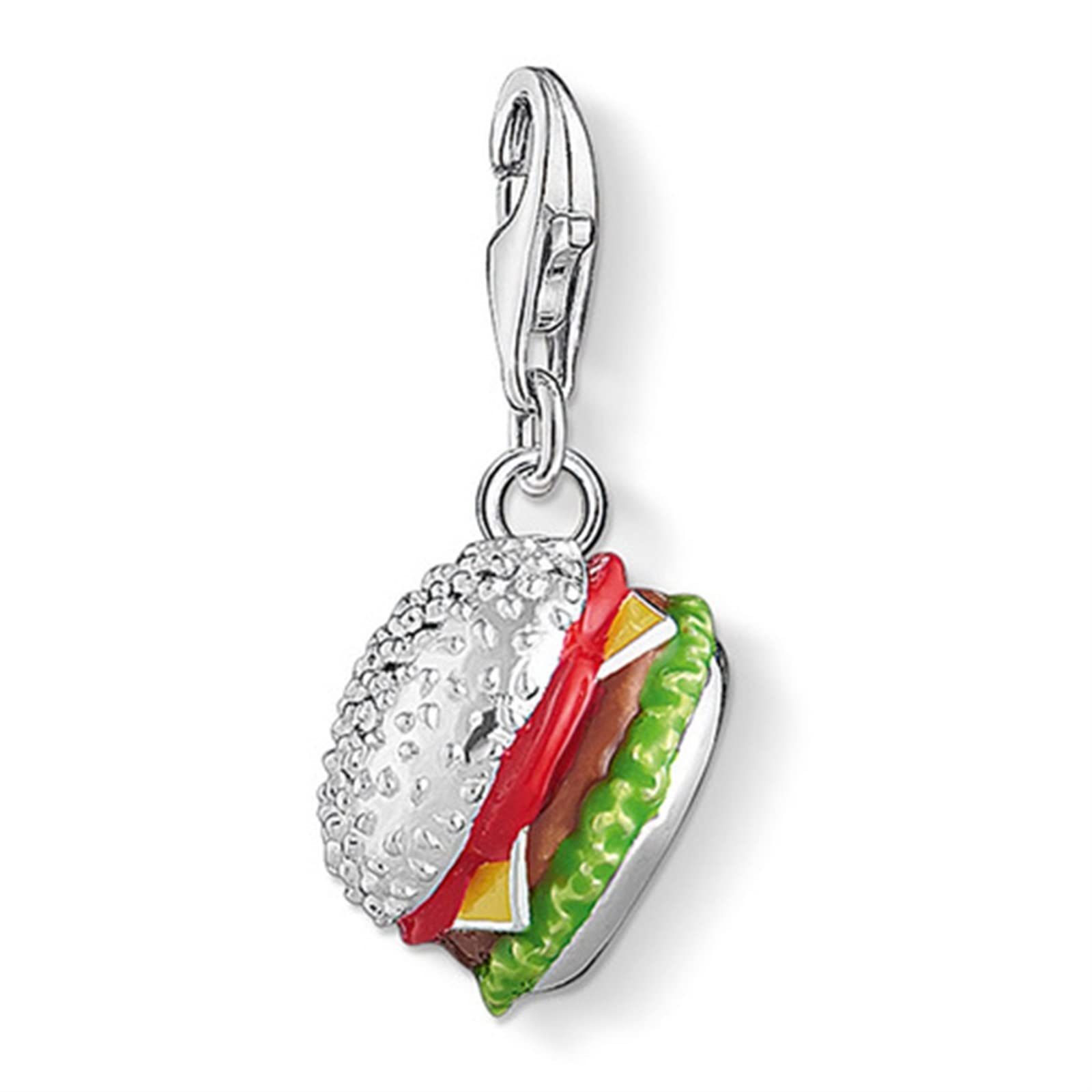 Charm de plata de ley 925 de comida rápida para pulseras de moda 6