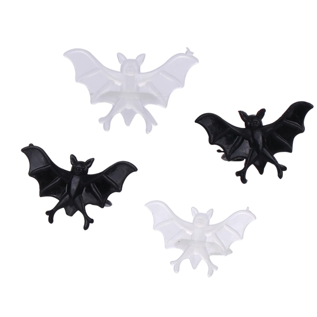Totority Set of 50 Bat Flashing Halloween Rings Assorted Skull Design for Boys and Girls