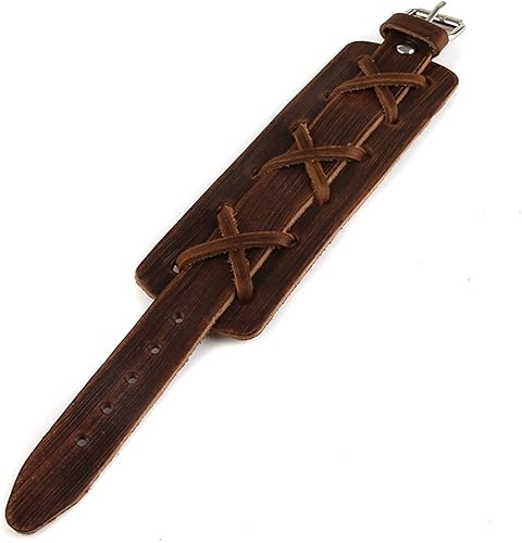 Miniatura 4 de Pulsera de cuero punk, 2 pulseras de cuero trenzado vintage para hombres y mujeres