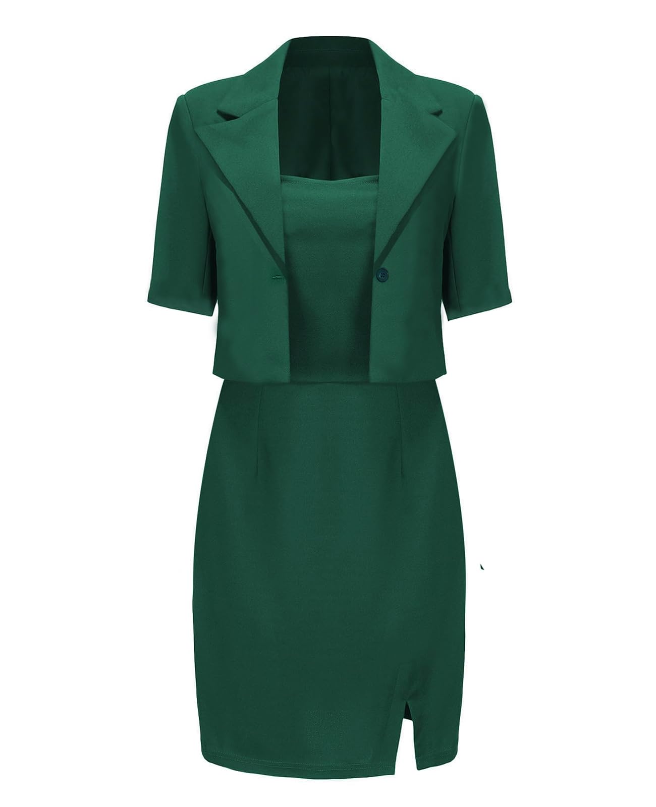 MINTLIMIT Womens Business Dress Suit Sets 2 Piece Outfits Office Cropped Blazer 2025 Work Office Short Sleeve Blazer
