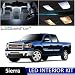 LEDpartsNow GMC Sierra 2007-2014 Xenon White Premium LED Interior Lights Package Kit (12 Pieces)