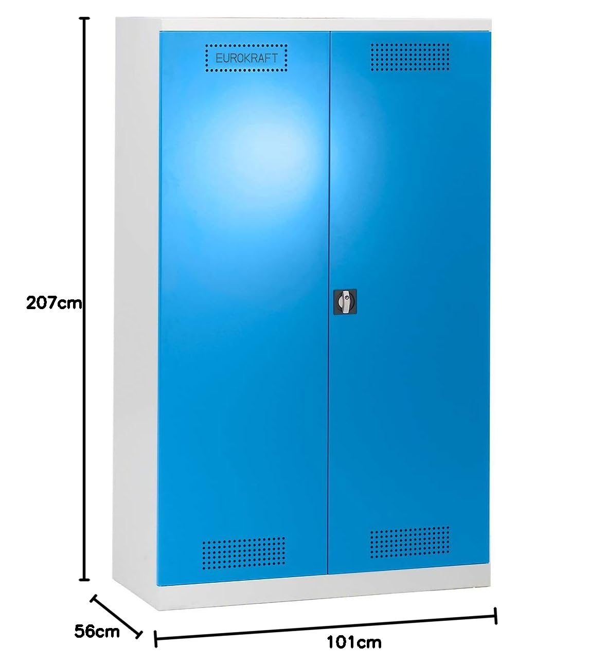 EUROKRAFT Pro | Armoire de sécurité | Avec 1 cuve de rétention et 3 tablettes de rétention, largeur 1200 mm