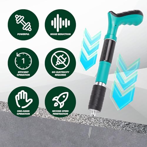 Image of Manual Steel Nail Gun Kit with 100pcs Nails | Heavy Duty Hand Nail Gun for Wall, Concrete, Brick & Wood | No Electricity Drill Tool for Home DIY, Hanging Frames, Cable Clips & Installation Work