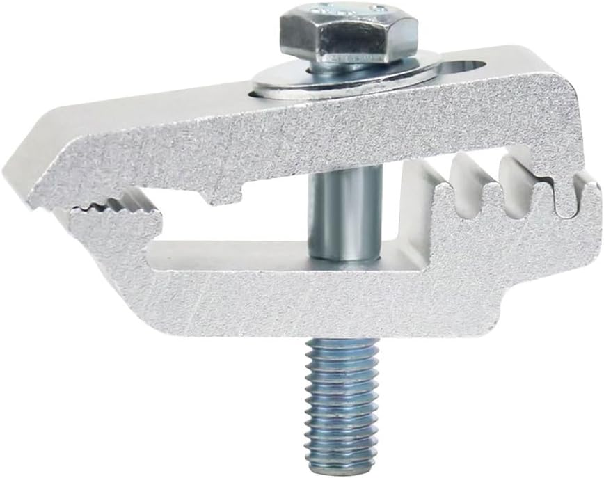 New Pack of 6 Heavy Duty Aluminum Alloy Truck Bed Topper Tonneau Cover Mounting Clamps, No Drill Low Pro Bolt-On Clips for Camper Shell, Tent, Cap, Silver Surface 6pcs 1112514 Replacement