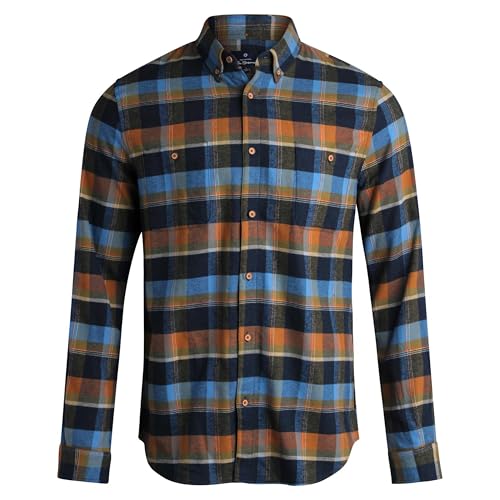 Ben Sherman LS Core Woven Camisa Abotonada, Azul Marino, Medium para Hombre