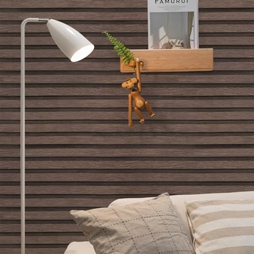 Papier peint vinyle marron foncé décoration murale élégante