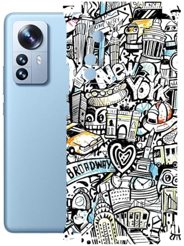 Image of AtOdds - Full Body Back Screen Guard Protector Film - Lamination Wrap Skin Sticker Compatible with XIAOMI Mi 12 PRO | Scratchproof Matte Finish (Graffiti 26)