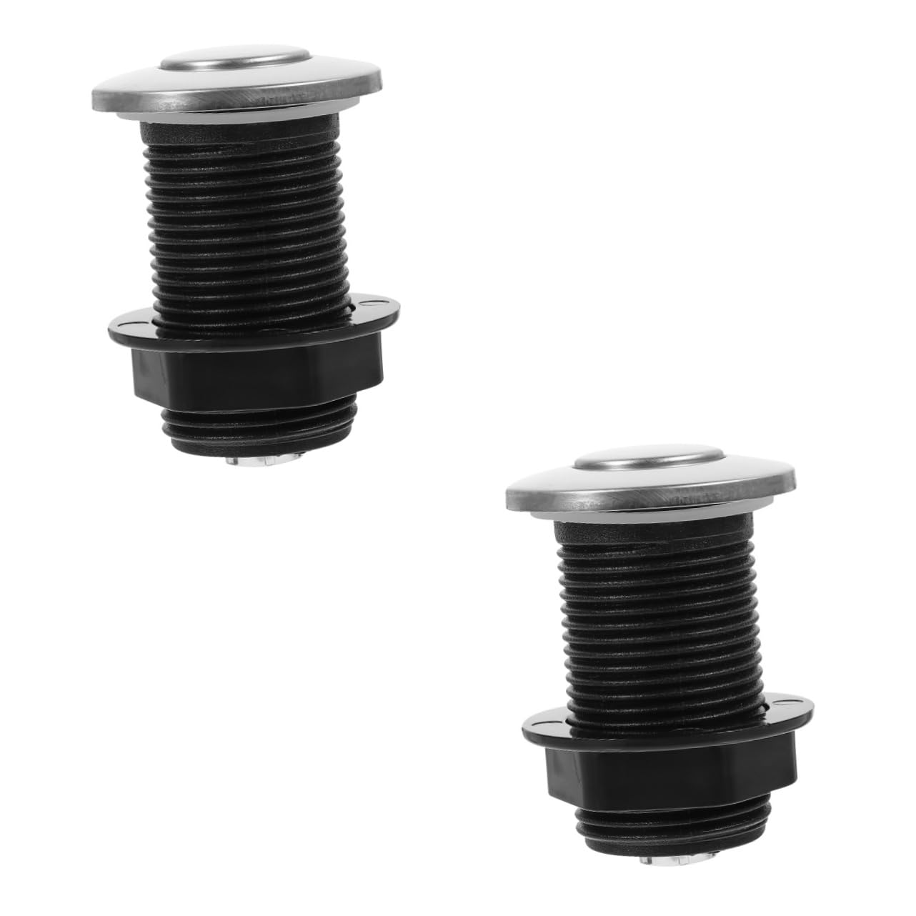 Hemobllo 2pcs Air Button Air Replacement Stainless Drain Plug Air Garbage Disposal Garbage Disposal Parts Garbage Disposal Stopper ג'קוזי Drain Tub Stainless Steel