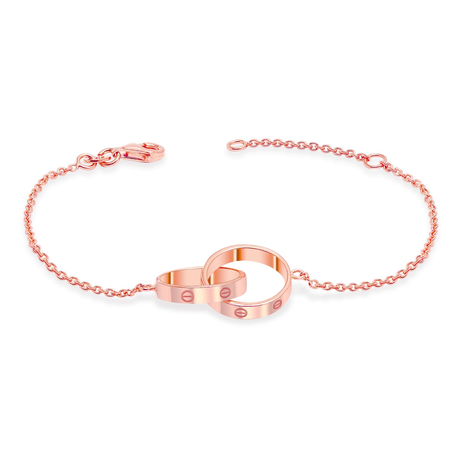 See full amazon price history chart for LeCalla 925 Sterling Silver Love Chain Bracelet | BIS Hallmarked 14K Rose-Gold Plated Screw Motif Interlocking Double Circles Bracelet for Women Teen 7.5 Inches LeCalla 925 Sterling Silver Love Chain Bracelet | BIS Hallmarked 14K Rose-Gold Plated Screw Motif Interlocking Double Circles Bracelet for Women Teen 7.5 Inches (B0D9K54SL5) Amazon Price History, Amazon Price Tracker