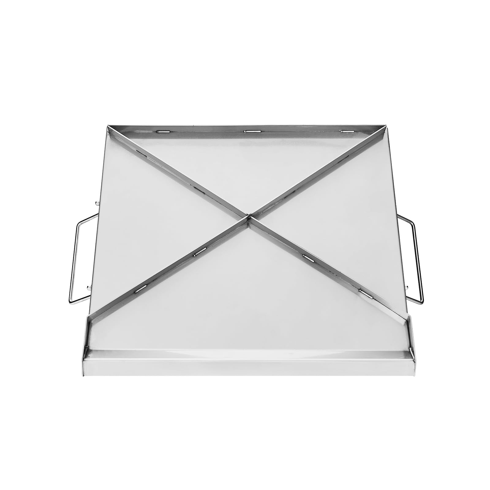 VEVOR Plaque de cuisson en acier inox, plaque de four rectangulaire universelle à dessus plat, 448 x 370 mm, batterie de cuisine familiale portable à gaz avec poignée, pour camping, fête de talonnage