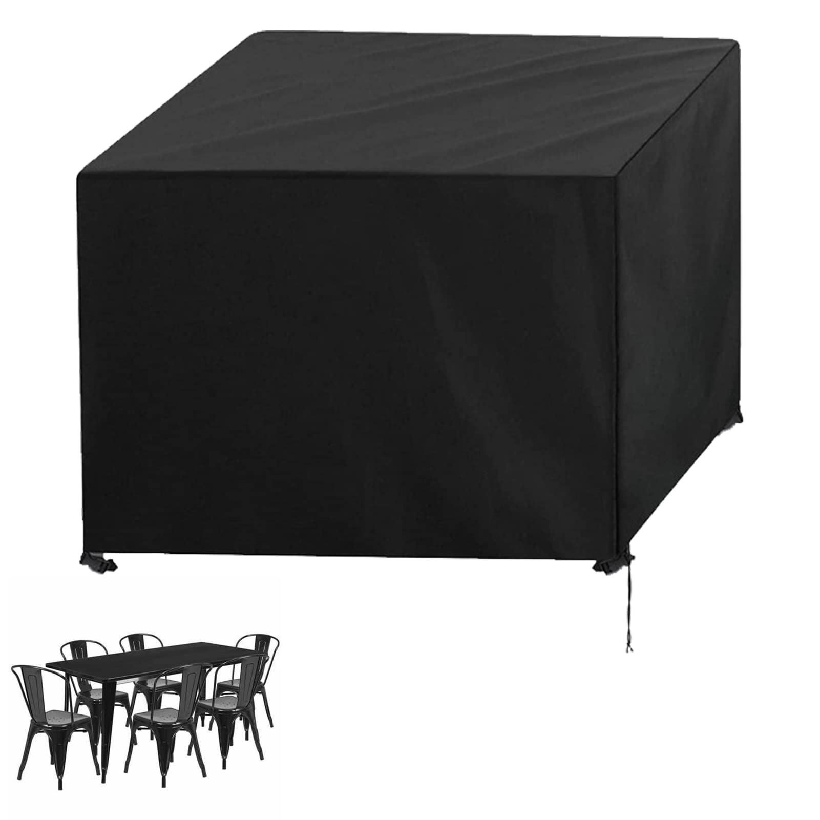 Copertura impermeabile per mobili da esterno e Dusoof, 200 x 160 x 70 cm, in tessuto Oxford resistente, resistente alle intemperie, con chiusura a scatto, per mobili da giardino