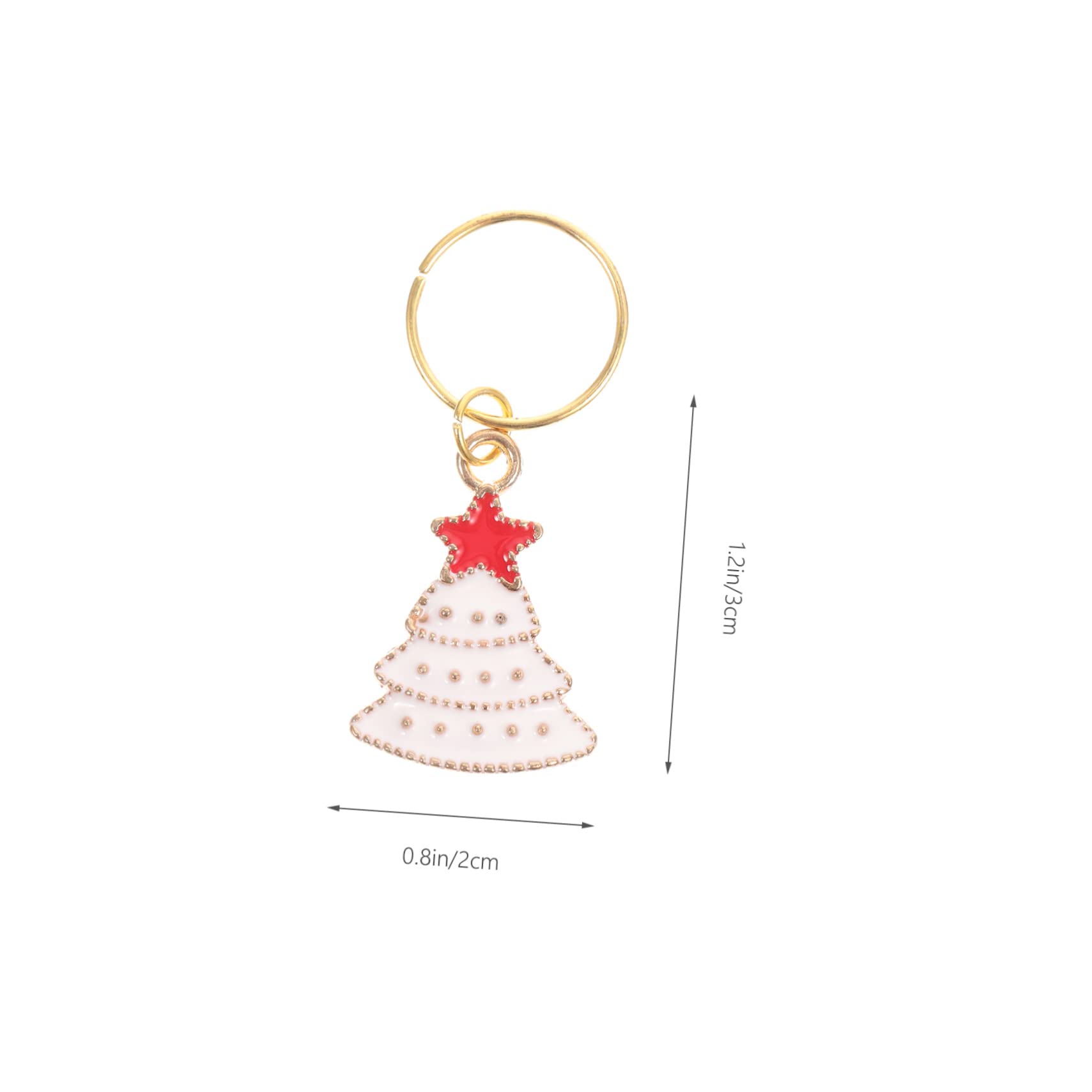 ABOOFAN piccolo ciondolo decorativo ciondoli di vino di natale segni di bicchieri christmas party decorazioni bicchieri natale etichette natalizie identificatori di bicchieri di vino