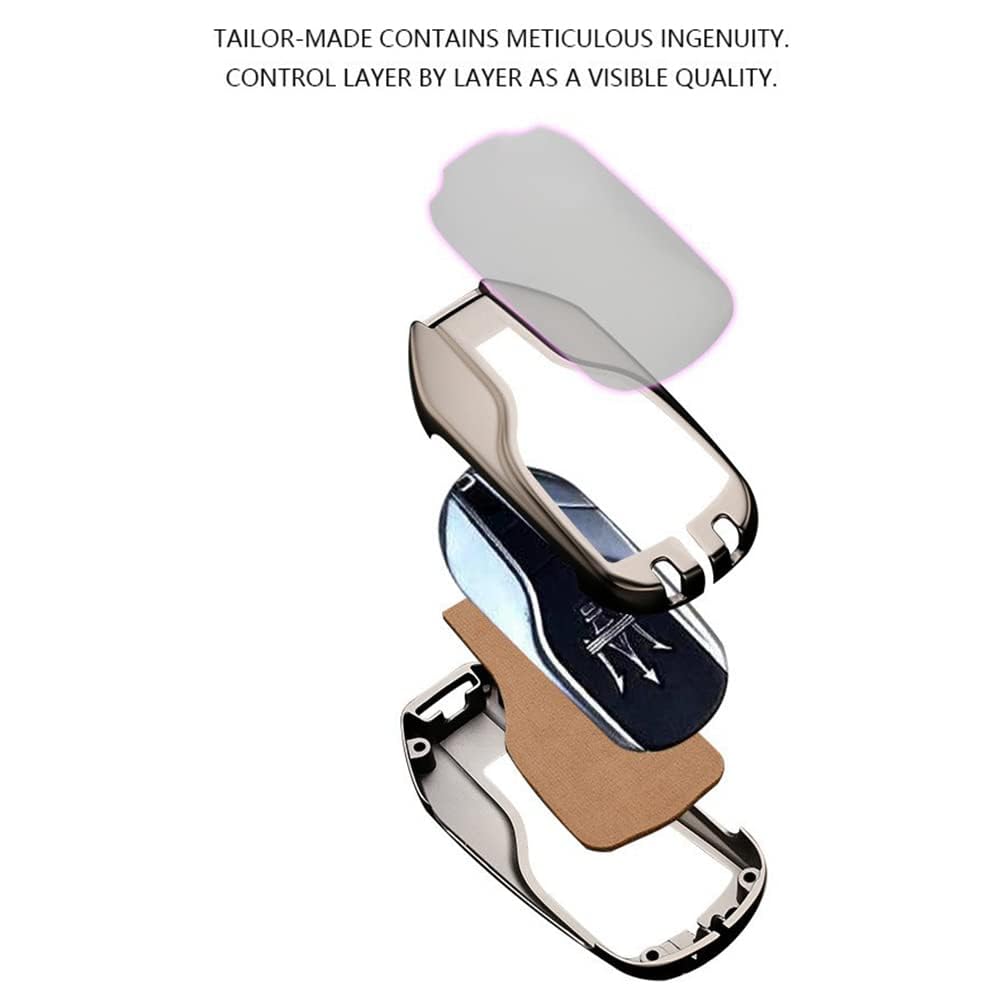 Mitsubishi Schluessel RFC 3-Tasten Flip Key Case Für Maserati Quattroporte V (2003-2012) - Schwarz Maserati Quattroporte Schlüssel