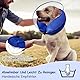 Lvefyti Aufblasbare Halskrause Hund,Einstellbar Hundekragen Leckschutz mit Schutzschicht,Atmungsaktive Elisabethanischer,Hundebody nach OP,Genesungshalsband Vorbeugung von Biss- und Leckwunden(Blau,L)