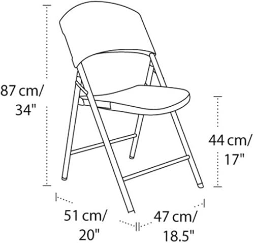 Miniatura 3 de Lifetime Productos Silla Plegable Contorneada, Blanco