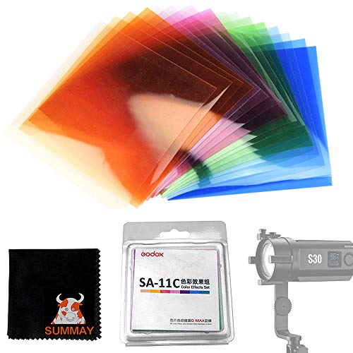 GODOX S30 Farbfilter SA-11C Farbfiltersätze für Godox S30 Fokussierende LED Videolicht (SA-11C)
