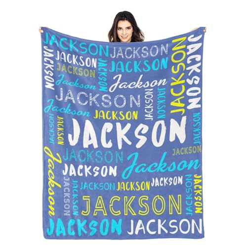 Personalized Name Blanket Customized Baby Blankets for Girls Boys Adults Monogrammed Blankets and Throws Christmas Birthday Mothers Fathers Valentines Day Gift