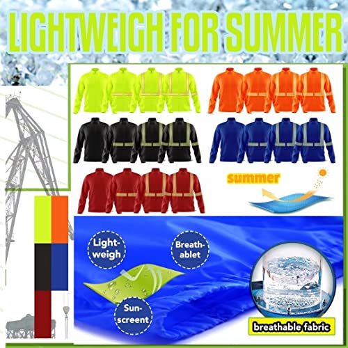 YOWESHOP Hi Vis Safety Jackets Thin and Light Design Customize Logo Lightweight Outdoor Uniform2