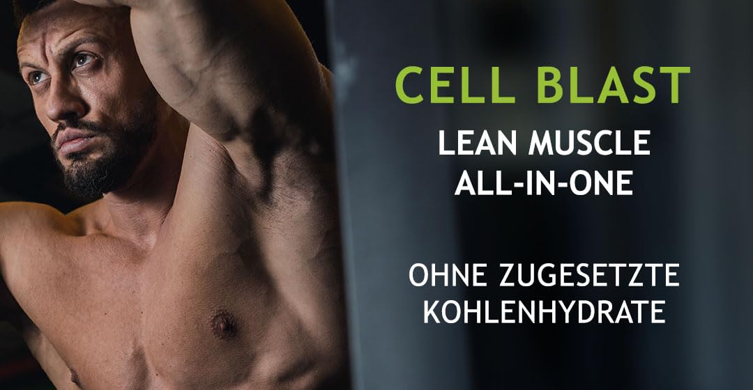 SRS Muscle - Cell Blast, 800 g, Orange | Lean Muscle All-in-one | ohne zugesetzte Kohlenhydrate | mit Creapure®, Glutamin, Arginin, AAKG, Beta Alanin u.a.m. | deutsche Premiumqualität