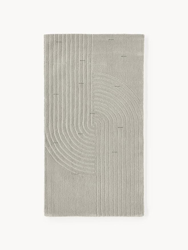 Image of Hand Tufted Carpet Nz Wool with Silk Abstract Design Non Slip Luxury Exclusive Rectangular Carpet for Living Room Bedroom (Size : 5x8 Ft, 152x244 CM), Multicolor