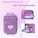 LoDrid Travel Backpack Compatible with Barbie Dolls 12-inch, Doll Carrying Case with Wheels, Suitcase Storage Organizer with Multiple Pockets for Doll Clothes and Accessories, Purple, Bag Only
