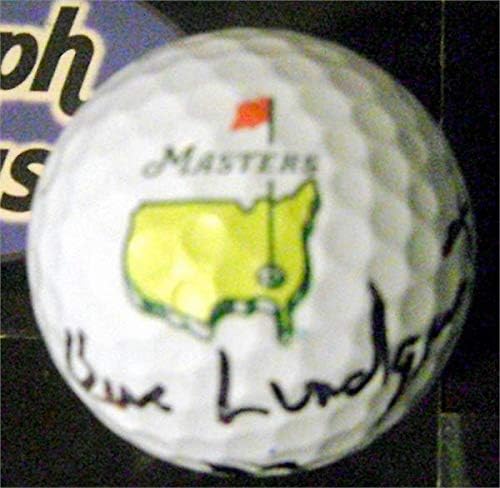 Verne Lundquist autographed Golf Ball (Broadcaster) with display cube