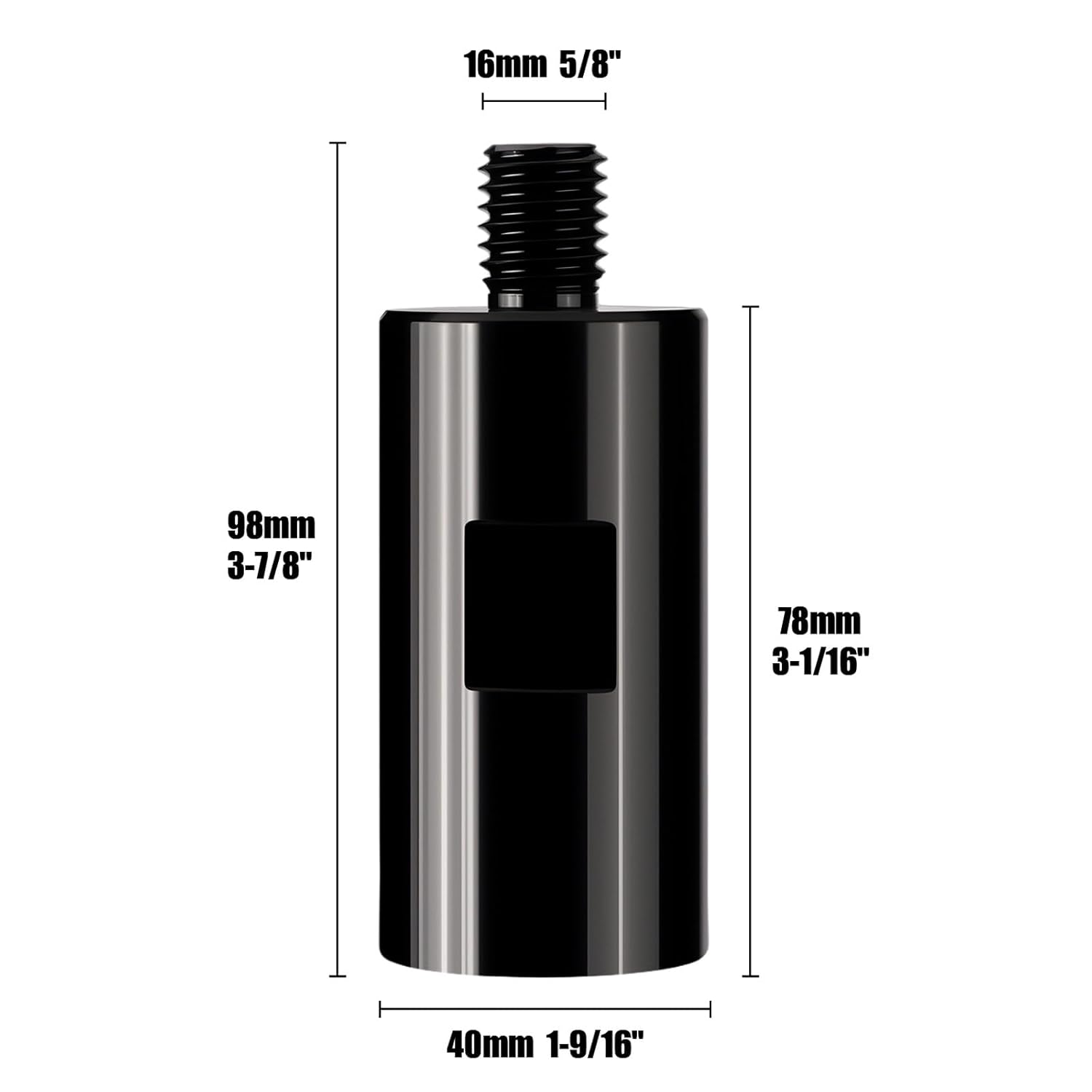 Core Drill Adapter Convertor, 1-1/4"-7 Female to 5/8"-11 Male Core Drill Bit Adapter, 40Cr Alloy Steel Shaft Adapter for 1-1/4" UNC Thread Diamond Core Drilling Machine