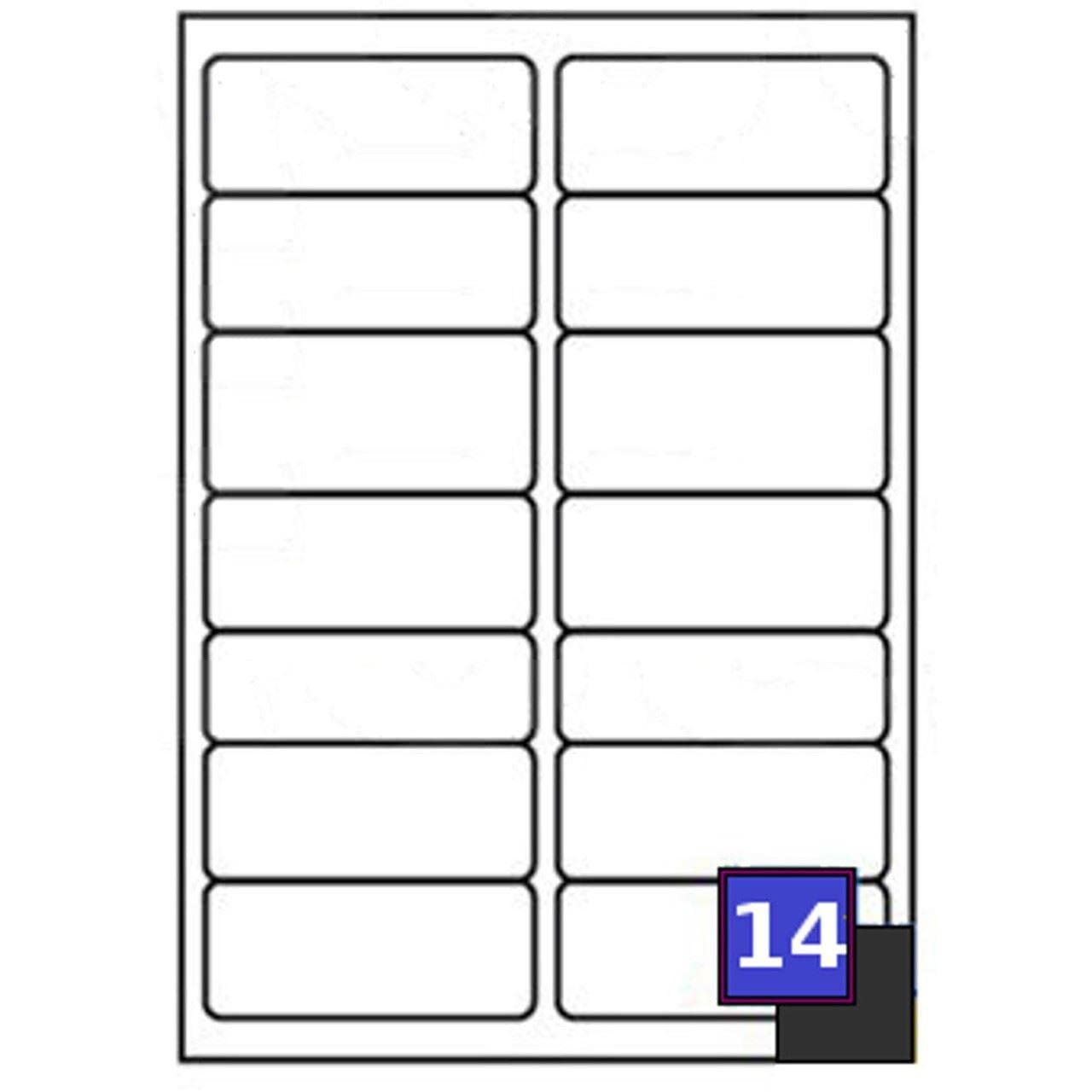 600 x 14 Labels Per Sheet 99.1 x 38.1mm White A4 Address Labels Sticky Self Adhesive Peel Out Notes Paper Mailing Inkjet Copier Laser Printer