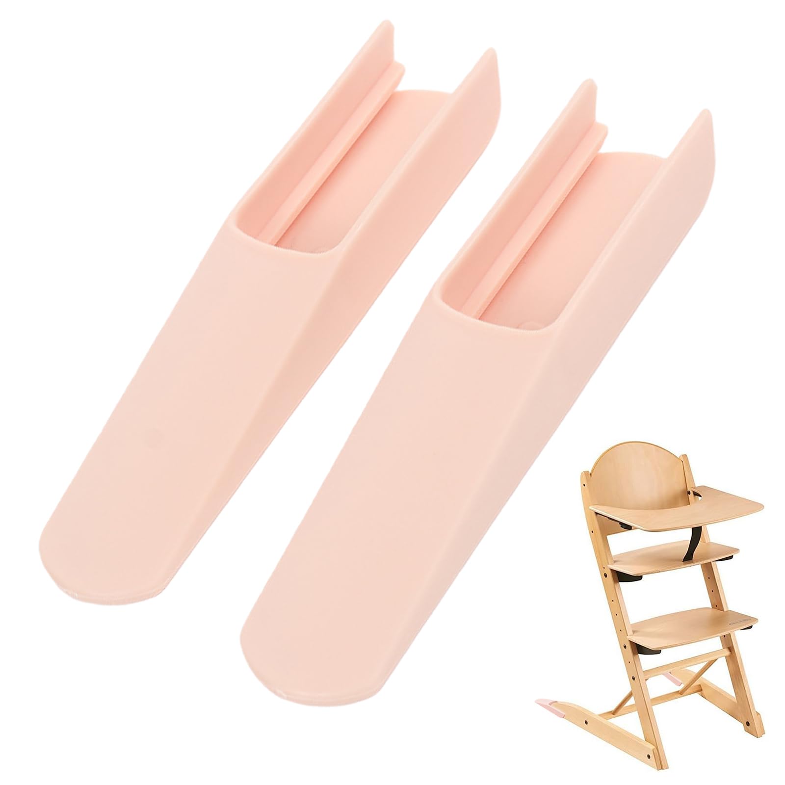 Auroriel 2 Stück Kinderhochstuhl Füße, Rosa, für Tripp Trapp Hochstuhl - Treppenhochstuhl Fußabdeckung, Kippschutz für Stokke Tripp Trapp,Tripp Trapp Tisch, Stuhlbein Abdeckung für Babystuhl