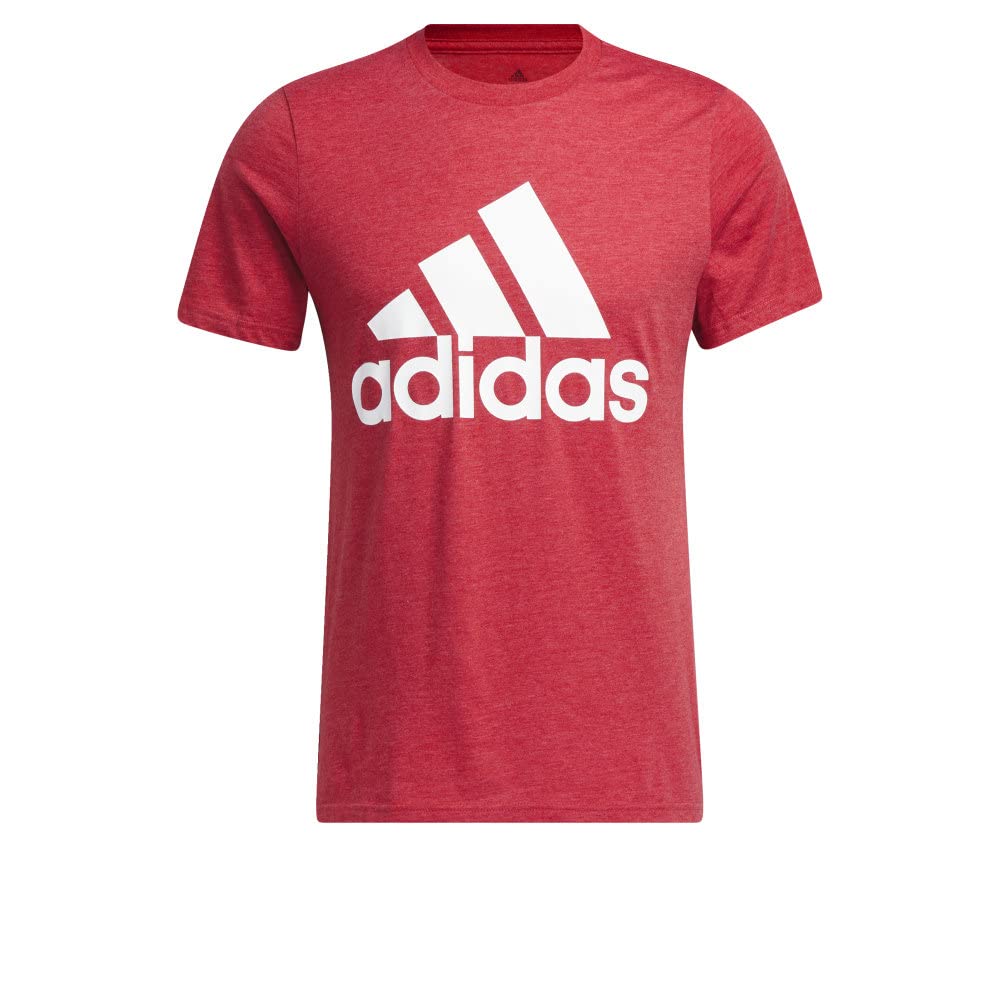 adidas Amplifier Short Sleeve Badge of Sport Tee Men's, Red, Size L