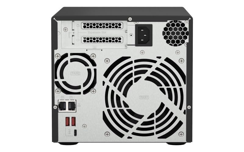 QNAP TS-473A 4-Bay Turbo-Station NAS (AMD Ryzen™ Embedded V1500B 4-Core/8-Thread 2,2 GHz 8GB DDR4 RAM 2xRJ-45 2,5 GbE LAN-Port) 16TB Bundle mit 4X 4TB Seagate IronWolf NAS HDDs