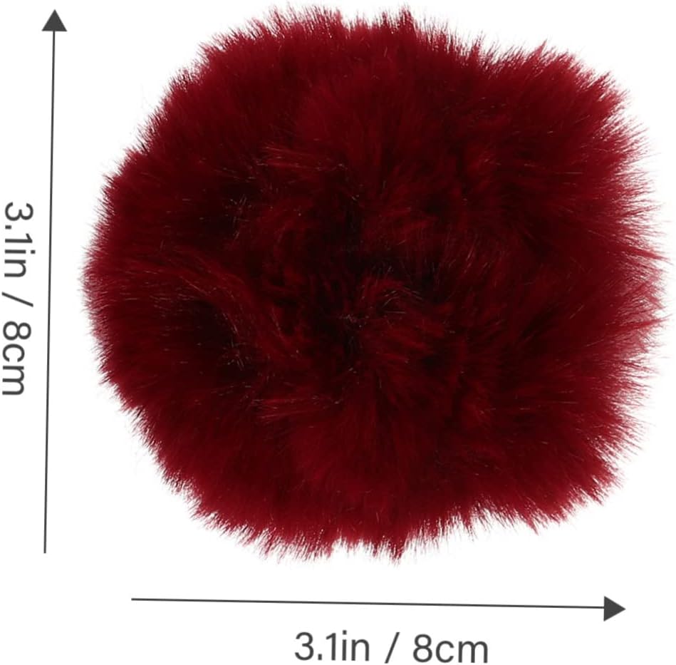 Homoyoyo 37pcs Faux Fur Pom Poms for Crafts Artificial Fur for Hats Bags Accessories Soft Lightweight Decorative Pendants for Creative Projects