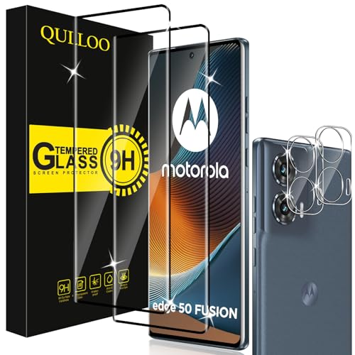 QULLOO 2+2 Pièces Protection D'écran Film Pour Motorola Edge 60