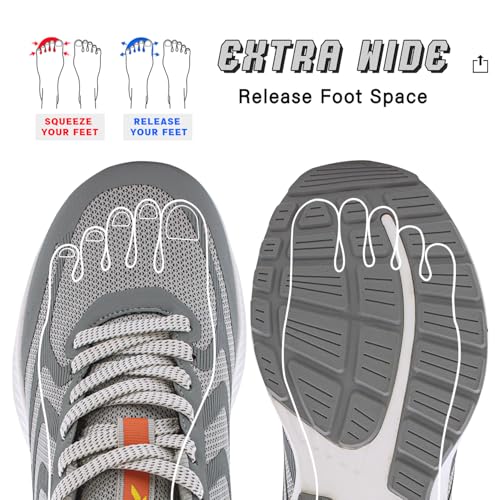 Wide Toe Box Sneakers for Women - Extra Wide Width Lightweight Running Shoes, Breathable Walking Tennis Shoes with Arch Support and Non-Slip Rubber Outsole2