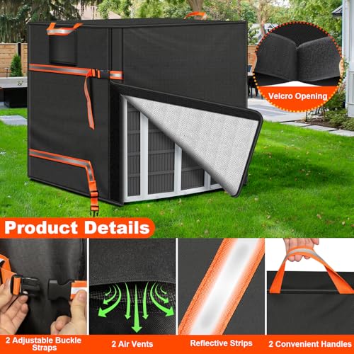 Image of TRELC Winter Air Conditioner Covers for Outside Units, 3mm Thickened Insulation EPE Foam for Insulation, Heavy Duty 600D Winter AC Cover, 5 Layers Insulation Outdoor AC Cover(28 inch W x 28 inch D x 32 inch H)